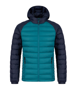 Men's Shiny Cotton Filled Puffer <b>Padded</b> Coat Hooded Regular Lightweight Winter Thick Warm <b>Waterproof</b> Canvas Front Design <b>Jackets</b> - Product Image 3