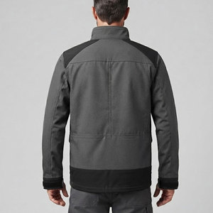 Chaqueta utilitaria sencilla para hombre, chaqueta ligera con cremallera frontal y bolsillos laterales en el pecho, para actividades al aire libre y trabajo - Product Image 2