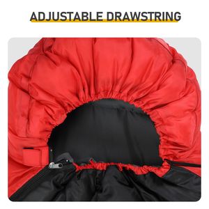 Sacco a Pelo Leggero per Bambini, Impermeabile e Compatto, Design a Busta per Escursionismo e Campeggio in Climi Freddi e Caldi - Rosso - Product Image 5