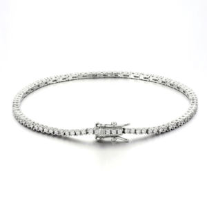 Classic High Quality Hip Hop Jewelry <b>Iced</b> <b>Out</b> Lab Grown Diamond Round Cut Square Shape Tennis <b>Chain</b> Bracelet - Product Image 2
