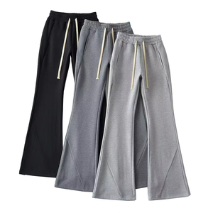 OEM Women's Wide Leg Flare Cargo Pants Mid Rise Cotton Anti-Wrinkle Summer Full Length Button Fly Casual Style Pants & Trousers - Product Image 1