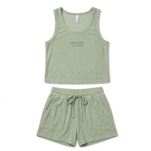 Custom Logo <b>Women's</b> Formal <b>Leggings</b> Sleeveless Tank Top Two-Piece Co-ord Activewear Set-Spandex/Nylon/Cotton Quick Dry - Product Image 1