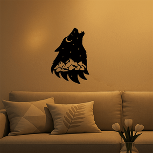 Arte da Parete Gotica in Metallo a Forma di Lupo Urlante, Decorazione in Ferro Nero Stile Dark Academia per Soggiorno, Camera da Letto, Ufficio, Regalo di Halloween e Natale - Product Image 4