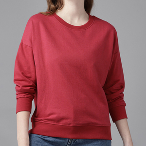Nouveauté, vente directe d'usine, sweat-shirts pour femmes avec logo personnalisé, matière solide, sweat-shirts pour femmes en coton très vendus - Product Image 1