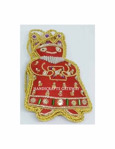 Handmade Product Indian Fabric Floral Shape With Zari Embroidery And Beaded Work For New Year <b>Party</b> Decorative Hanging Ornaments - Product Image 6