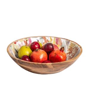 Cuenco de madera pulido esmaltado, cuenco de madera natural seguro para alimentos, cuenco de madera hecho a mano de la mejor calidad para restaurante, boda, suministro de hotel - Product Image 1