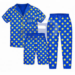 Ensemble de pyjama en satin à pois Sigma Gamma Rho Sorority, tunique respirante pour la saison d'automne, pour les membres de la sororité SGR - Product Image 1