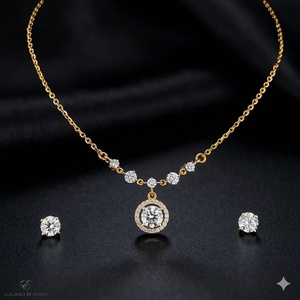 เครื่องประดับเพชรเพาะเลี้ยงคุณภาพสูง ทอง 10K 14K 18K สีเหลือง ขาว และโรสโกลด์ - Product Image 3