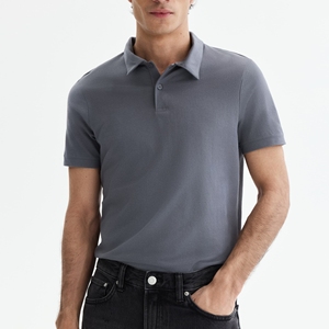 Chemises imprimées en tricot polyester/coton pour hommes avec poche et manches courtes, anti-plis - Product Image 6