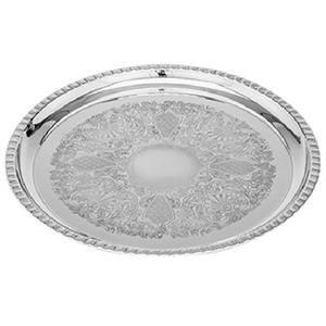 Bandeja de Servicio Plateada para Alimentos, Frutas, Té y Café, Tapete Aislante, Bandeja Metálica para Cocina, Plato para Dulces y Nueces, Bandeja Metálica para Servir - Product Image 5