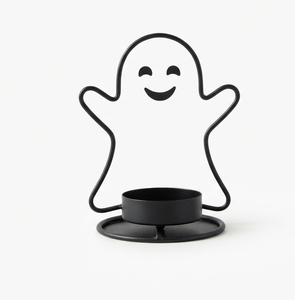 Halloween Black Ghost Design <b>Tea</b> <b>Light</b> <b>Candle</b> Holder Flameless <b>Candle</b> Halloween Home Decorations On Sale - Product Image 4