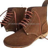 Vente en gros d'usine, bottes pour hommes de haute qualité, en cuir véritable 100% vache, style WW1