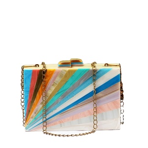 Caja de mano de resina hecha a mano con lujoso acabado acrílico, monedero artístico con efecto de mármol para mujer, cena de fiesta y eventos de Festival - Product Image 1