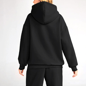 OEM Breathable Printed Pullover <b>Women's</b> Hoodies Heavy Cotton Custom Oversized Fit Solid <b>Pattern</b> Casual Streetwear Style Hoodie - Product Image 2