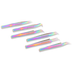 Handcrafted Classic & Volume Eyelash Tweezers are the Best in Plucking Applying for <b>Individual</b> <b>Lashes</b> Dot Design Tweezers - Product Image 1