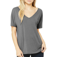 T-shirts décontractés pour femmes de haute qualité à col en V et manches courtes, 100 % coton, écologiques, séchage rapide, respirants, couleur unie, tricotés