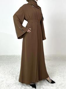 Abaya musulmane pour femmes pour l'Aïd avec robe intérieure, cardigan orné de diamants, robe Jalabiya, nouveau style, abayas de Dubaï, kaftan, design 2026 - Product Image 4
