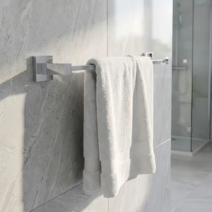 Toallero Cuadrado Moderno de Latón Cromado, Accesorios de Baño Ecológicos para Montar en la Pared, para Uso en Hoteles - Product Image 1