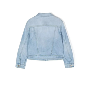 Chaqueta Vaquera con Estampado de Emoji Sonriente para Niñas, Diseño Moderno y Estilo Urbano, Precio Accesible y Último Diseño en Ropa para Niñas - Product Image 1