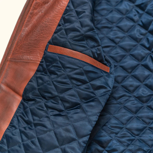 Chaqueta de Cuero con Peluche Marrón para Hombre, Nueva Chaqueta de Cuero Estilo Bomber, Chaqueta de Invierno con Cuello de Peluche - Product Image 4