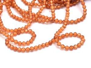 AAA+ Hessonite 2mm-2.5mm Micro Faceted Rondelle Beads Natural Hessonite Garnet Semi Precious Gemstone Beads For Jewelry Making - Product Image 1