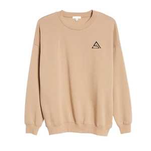 เสื้อสเวตเชิ้ตผู้หญิงพิมพ์ลายโลโก้ด้านหน้า ผ้าฝ้ายแคนวาสคุณภาพสูง 100% บุซับในสำหรับฤดูหนาว - Product Image 5