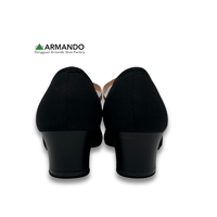 Chaussures de danse OEM pour filles, en toile, talon cubain 1,5 pouce, pour examen de ballet, avec bride, noires, doublure en velours, semelle extérieure en fibre, personnalisables