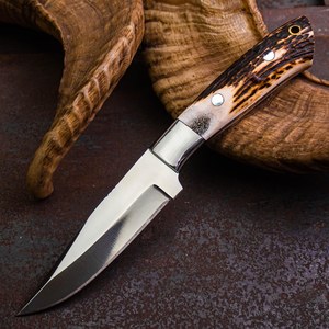 Cuchillos de Caza Hechos a Mano al por Mayor de Acero de Alto Carbono con Mango de Cuerno, Hoja Fija para Supervivencia al Aire Libre y Camping con Funda - ¡Venta Caliente! - Product Image 2