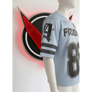 Camiseta Deportiva Personalizada de Malla Transpirable 100% Poliéster, Estilo Fútbol Americano, Moda Urbana para Hombre, Corte Holgado, Cuello en V - Product Image 5