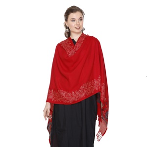 Chal de Seda para Mujer, Pashmina Bordada, Extra Grande, con Borde de Borlas, Largo, para Otoño e Invierno, Regalo - Product Image 2