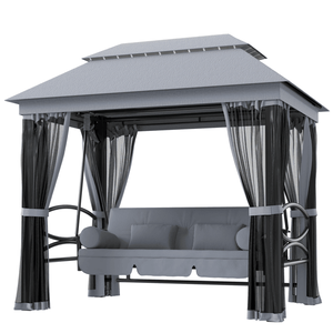 Gazebo/Pergola da Giardino con Tettoia, Riparo per Esterni dal Design Elegante - Product Image 2