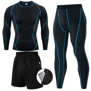 Conjunto de ropa de compresión para hombre, conjunto deportivo profesional de compresión para hombre, diseñado para apoyo muscular y circulación sanguínea - Product Image 2