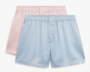 Shorts de Seda Satinada para Mujer, Cintura Elástica Media, Color Sólido, Cierre con Botones, Corte Regular, Transpirables - Product Image 1