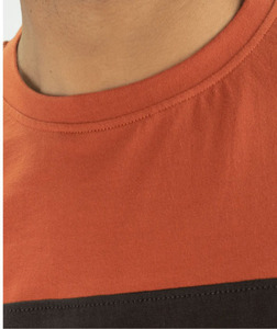 New Men's Color Blocked T-Shirt Short Sleeve O-Neck Casual Regular Fit Contrast Trim Knitted Solid Design Men shirts for sale - Product Image 6