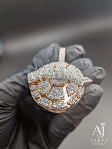 Colgante de Tortuga con Incrustaciones de Moissanita, Chapado en Oro de Dos Tonos, Plata 925, Joyería Hip Hop para Hombre y Mujer - Product Image 1
