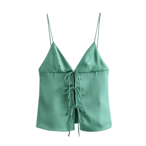 Top Halter Personalizado de Verano para Mujer, Cuello Redondo, con Tela de Lona de Spandex/Poliéster, Transpirable y de Secado Rápido - Product Image 3