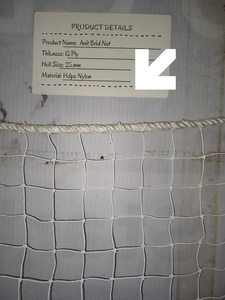 Anit Brid <b>Net</b> 15 Ply 25mm Hole Size HDPE Nylon Outdoor Durable Court Equipment HDPE Nylon Outdoor Durable Court Equipment <b>net</b> n - Product Image 5