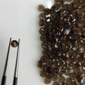 Cuarzo Ahumado Natural de 4MM, Corte Brillante Redondo, Gema Suelta de la Mejor Calidad para la Fabricación de Joyas - Product Image 1