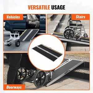 Rampa Plegable Portátil de Aluminio Antideslizante para Scooter de Movilidad, Capacidad de 800 Libras, 6 Pies, Rampa Plegable para Silla de Ruedas - Product Image 6