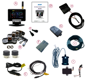 TPMS, AVE ระบบตรวจสอบแรงดันลมยางแบบ LCD สีเท่ห์ - Product Image 3