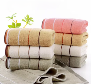 ผู้จัดจำหน่ายผ้าขนหนูพรีเมียมแบบขายส่งจำนวนมาก |   ผู้ผลิตผ้าขนหนูผ้าฝ้ายลายทางเนื้อนุ่มซึมซับได้ดี ผ้าขนหนูผ้าฝ้ายลายทาง - Product Image 5