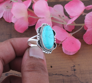 Bague de fête classique en argent sterling 925 avec améthyste, vente en gros, bague statement vintage ovale en pierre précieuse naturelle, bordure antique raffinée - Product Image 1