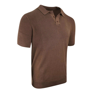 Polo de Punto de Manga Corta para Hombre, Calidad Premium, Color Sólido, Corte Regular, Marrón 2026, Gran Venta - Product Image 4