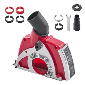 Copertura antipolvere universale per smerigliatrice angolare 4-5 pollici con 6 rondelle di serraggio, regolabile per taglio universale - Product Image 1