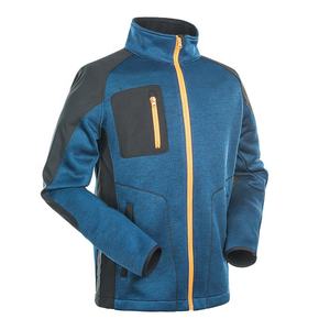 Veste polaire bleue pour homme, col montant, fermeture éclair, respirante, décontractée, pour l'extérieur, automne, coupe classique, en polyester tricoté - Product Image 1