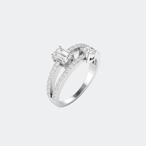 Anillo de Diamantes Cultivados en Laboratorio de 1.00 CTW para Mujer, Oro de 9K, 14K, 18K, Corte Brillante de Lujo en Varias Formas, Color E F, Claridad VS VVS, Joyería de Compromiso - Product Image 4