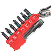 Outils à main OEM, porte-embouts 8 pièces PH1-T30, porte-clés à cliquet, longueur totale 13, finition phosphate de manganèse, perçage du bois, Taïwan