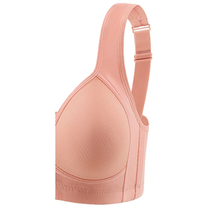 Soutien-gorge de sport pour femme, simple, à maintien élevé, respirant, séchage rapide, écologique, en Spandex/Nylon, bretelles réglables à l'avant, coussinets amovibles - Product Image 5