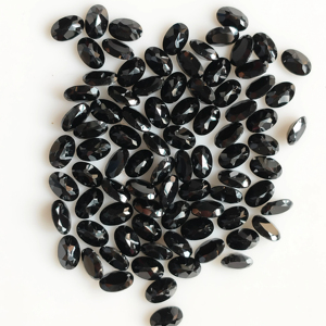 พลอยออนิกซ์สีดำธรรมชาติ รูปไข่ขนาด 6x4 มม. คุณภาพดีที่สุด สำหรับทำเครื่องประดับ จากเรดเมาน์เทน เจมส์ - Product Image 2