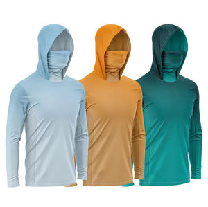 Haut à capuche pour homme à manches longues, imperméable, protection UV UPF 50, séchage rapide, respirant, couleur unie, pour la pêche et les activités de plein air - Product Image 3